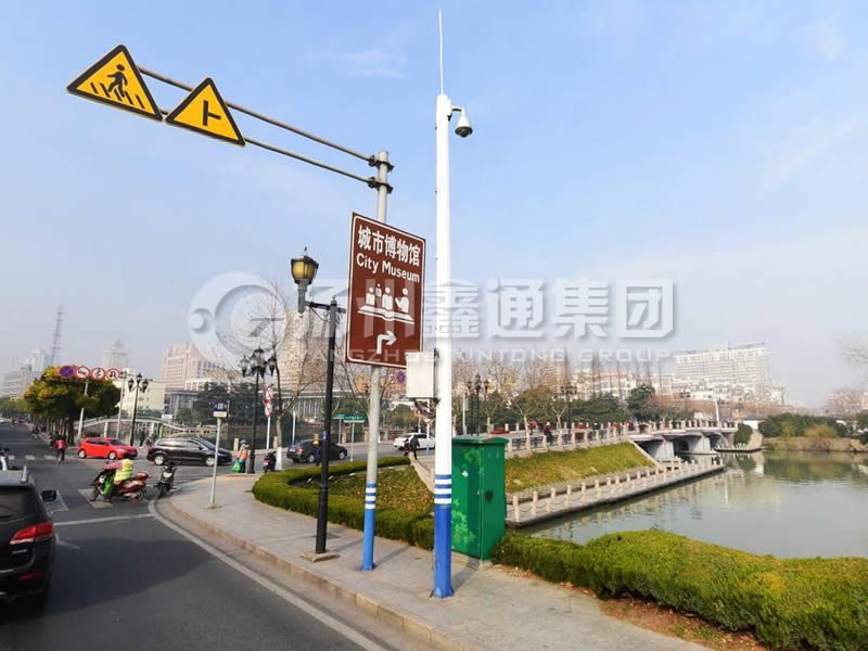 DJG-017，電子警察桿，監(jiān)控球機(jī)立桿